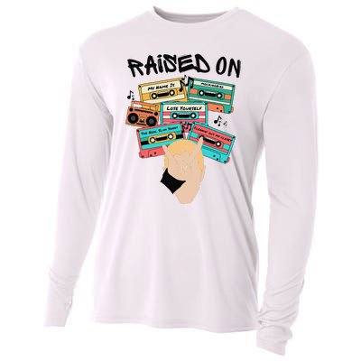 Raised On Slim Retro Cassettes Hip Hop Cooling Performance Long Sleeve Crew