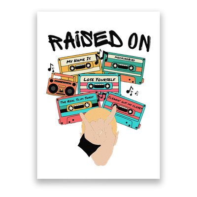 Raised On Slim Retro Cassettes Hip Hop Poster