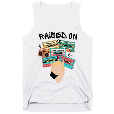 Raised On Slim Retro Cassettes Hip Hop Tank Top
