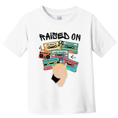 Raised On Slim Retro Cassettes Hip Hop Toddler T-Shirt