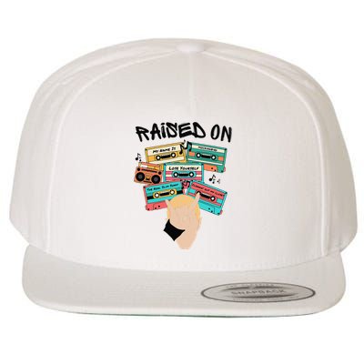 Raised On Slim Retro Cassettes Hip Hop Wool Snapback Cap