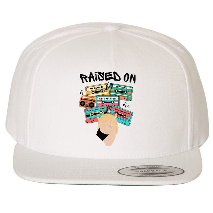 Raised On Slim Retro Cassettes Hip Hop Wool Snapback Cap