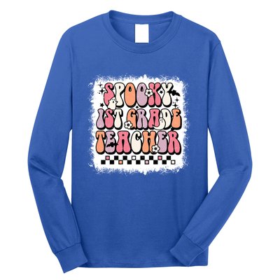 Retro One Spooky 1St Grade Teacher Halloween First Grade Gift Long Sleeve Shirt