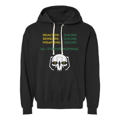 Reactor Online Sensors Online Weapons Online All Systems Nom Garment-Dyed Fleece Hoodie