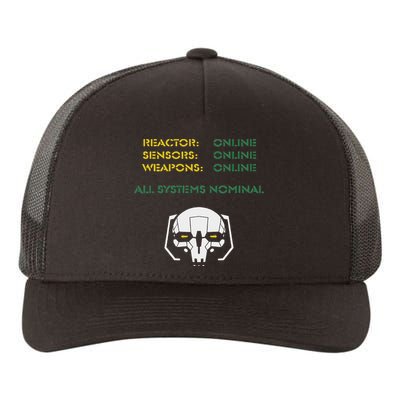 Reactor Online Sensors Online Weapons Online All Systems Nom Yupoong Adult 5-Panel Trucker Hat