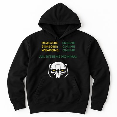 Reactor Online Sensors Online Weapons Online All Systems Nom Hoodie