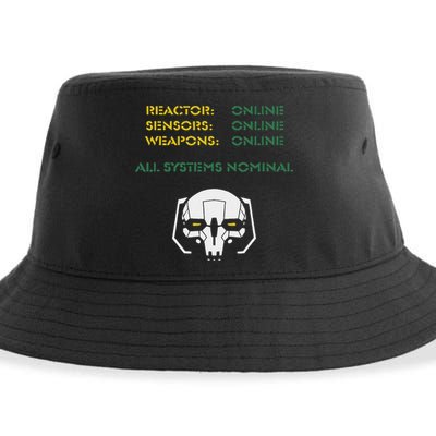 Reactor Online Sensors Online Weapons Online All Systems Nom Sustainable Bucket Hat