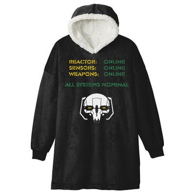 Reactor Online Sensors Online Weapons Online All Systems Nom Hooded Wearable Blanket