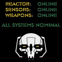 Reactor Online Sensors Online Weapons Online All Systems Nom 16 in Basic Backpack