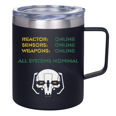 Reactor Online Sensors Online Weapons Online All Systems Nom 12oz Stainless Steel Coffee Mug