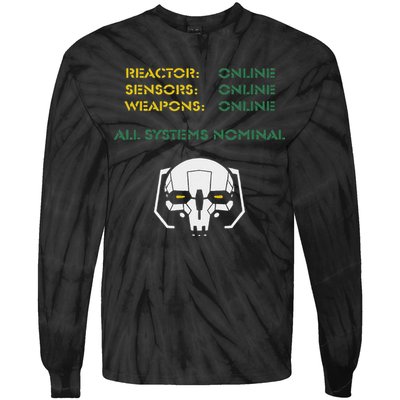 Reactor Online Sensors Online Weapons Online All Systems Nom Tie-Dye Long Sleeve Shirt