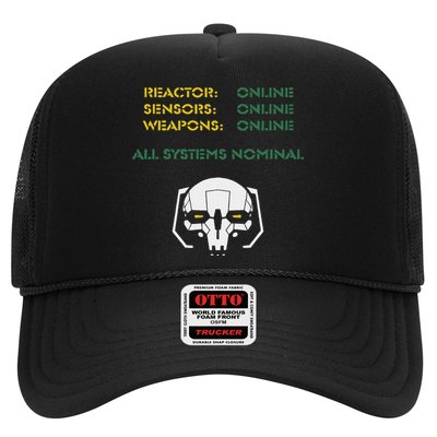 Reactor Online Sensors Online Weapons Online All Systems Nom Trucker Hat