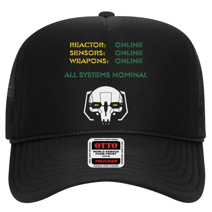 Reactor Online Sensors Online Weapons Online All Systems Nom Trucker Hat