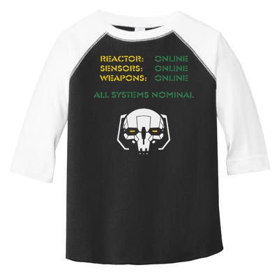Reactor Online Sensors Online Weapons Online All Systems Nom Toddler Fine Jersey T-Shirt