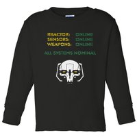 Reactor Online Sensors Online Weapons Online All Systems Nom Toddler Long Sleeve Shirt