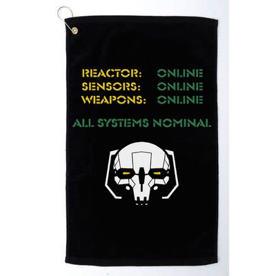 Reactor Online Sensors Online Weapons Online All Systems Nom Golf Towel