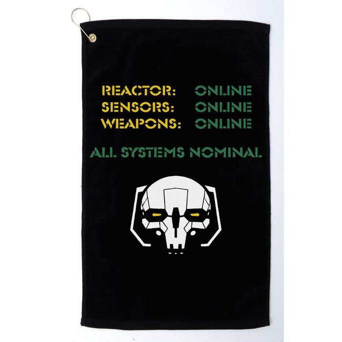 Reactor Online Sensors Online Weapons Online All Systems Nom Golf Towel