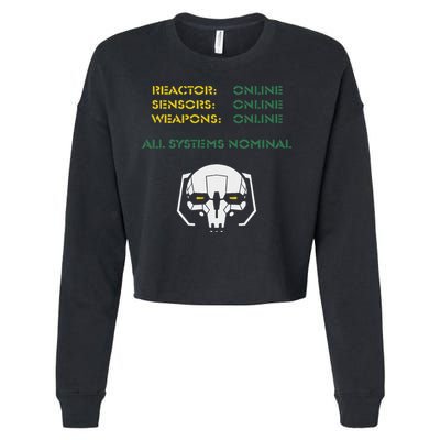 Reactor Online Sensors Online Weapons Online All Systems Nom Cropped Pullover Crew