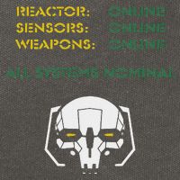 Reactor Online Sensors Online Weapons Online All Systems Nom Cotton Canvas Backpack