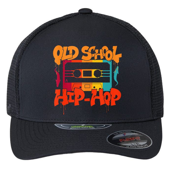 Retro Old School Hip Hop 80s 90s Graffiti Cassette Flexfit Unipanel Trucker Cap