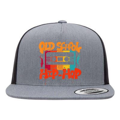 Retro Old School Hip Hop 80s 90s Graffiti Cassette Flat Bill Trucker Hat