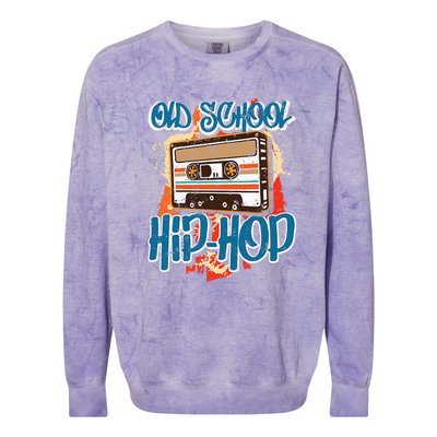 Retro Old School Hip Hop 80s 90s Graffiti Cassette Colorblast Crewneck Sweatshirt