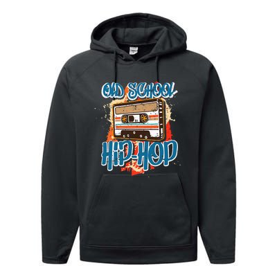 Retro Old School Hip Hop 80s 90s Graffiti Cassette Performance Fleece Hoodie