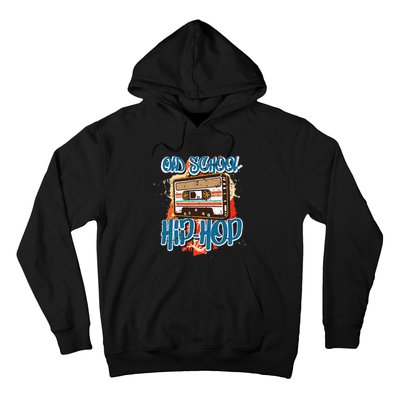 Retro Old School Hip Hop 80s 90s Graffiti Cassette Hoodie