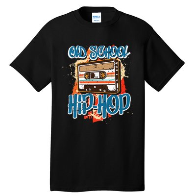 Retro Old School Hip Hop 80s 90s Graffiti Cassette Tall T-Shirt