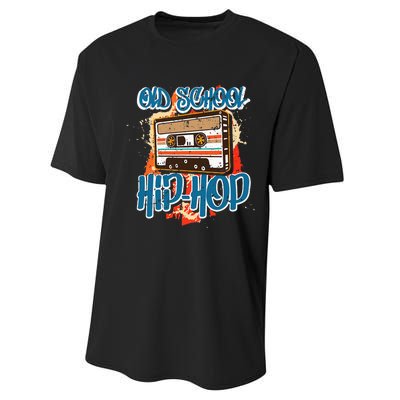 Retro Old School Hip Hop 80s 90s Graffiti Cassette Performance Sprint T-Shirt