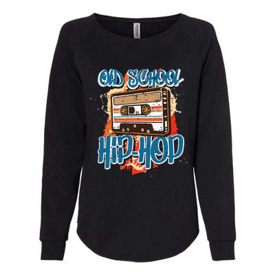 Retro Old School Hip Hop 80s 90s Graffiti Cassette Womens California Wash Sweatshirt