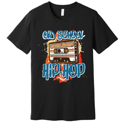 Retro Old School Hip Hop 80s 90s Graffiti Cassette Premium T-Shirt