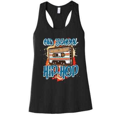 Retro Old School Hip Hop 80s 90s Graffiti Cassette Women's Racerback Tank