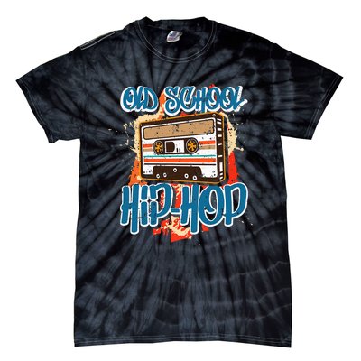 Retro Old School Hip Hop 80s 90s Graffiti Cassette Tie-Dye T-Shirt