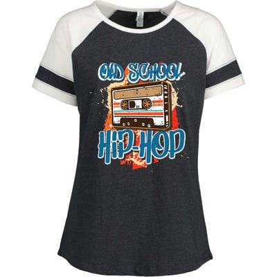 Retro Old School Hip Hop 80s 90s Graffiti Cassette Enza Ladies Jersey Colorblock Tee