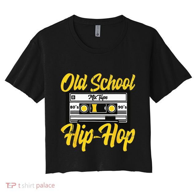 Retro Old School Hip Hop 80s 90s Mixtape Cassette Gift Crop Top