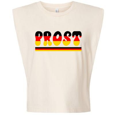 Retro Oktoberfest Squad German Flag Prost Garment-Dyed Women's Muscle Tee