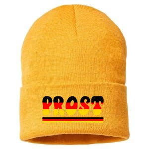 Retro Oktoberfest Squad German Flag Prost Sustainable Knit Beanie