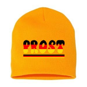 Retro Oktoberfest Squad German Flag Prost Short Acrylic Beanie