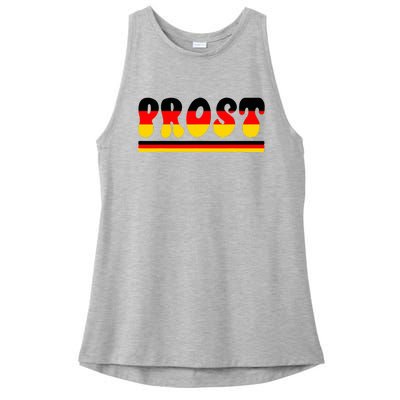 Retro Oktoberfest Squad German Flag Prost Ladies PosiCharge Tri-Blend Wicking Tank