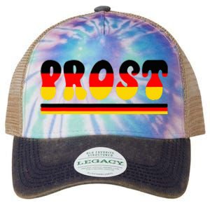 Retro Oktoberfest Squad German Flag Prost Legacy Tie Dye Trucker Hat