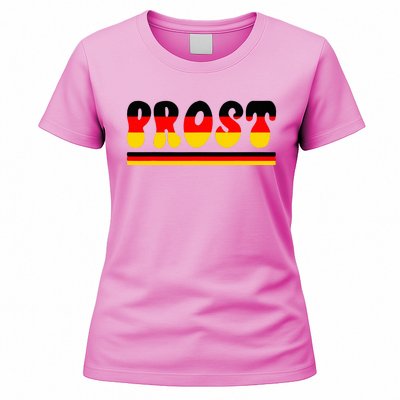 Retro Oktoberfest Squad German Flag Prost Women's T-Shirt