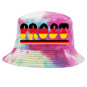 Retro Oktoberfest Squad German Flag Prost Tie-Dyed Bucket Hat