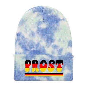 Retro Oktoberfest Squad German Flag Prost Tie Dye 12in Knit Beanie