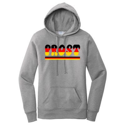 Retro Oktoberfest Squad German Flag Prost Women's Pullover Hoodie