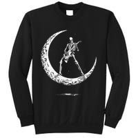 Rock On Skeleton Moon Rock And Roll Sweatshirt