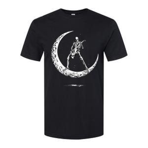 Rock On Skeleton Moon Rock And Roll Softstyle CVC T-Shirt