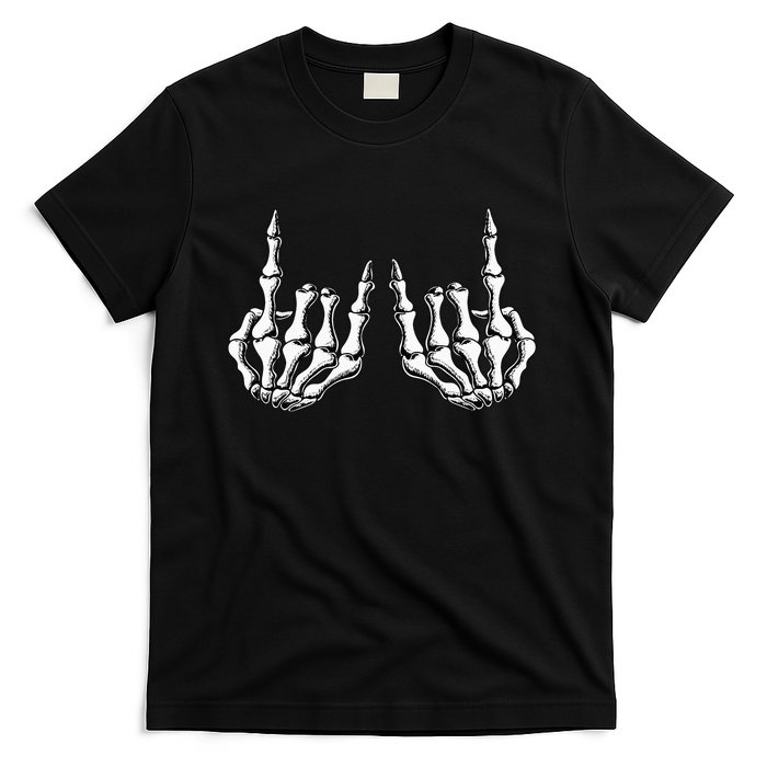 Rock On Skeleton Hand Rock And Roll Rock Band T-Shirt