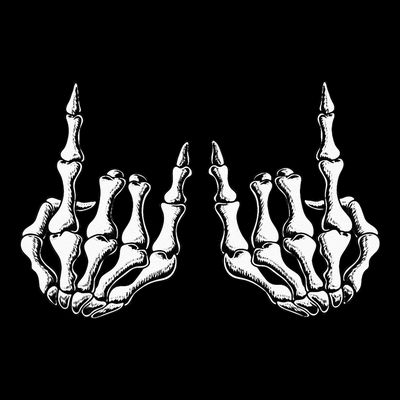 Rock On Skeleton Hand Rock And Roll Rock Band T-Shirt