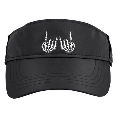 Rock On Skeleton Hand Rock And Roll Rock Band Adult Drive Performance Visor